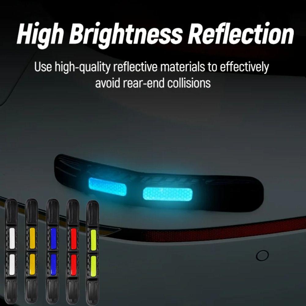 2Pcs Reflective Car Anti-Collision Patch Body Anti-Scratch Stickers Car Body Protection