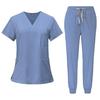 Factory Hospital Jacket Stretch Rayon Spandex Anti Wrinkle Nursing Uniform Medical Scrub Nurse Set