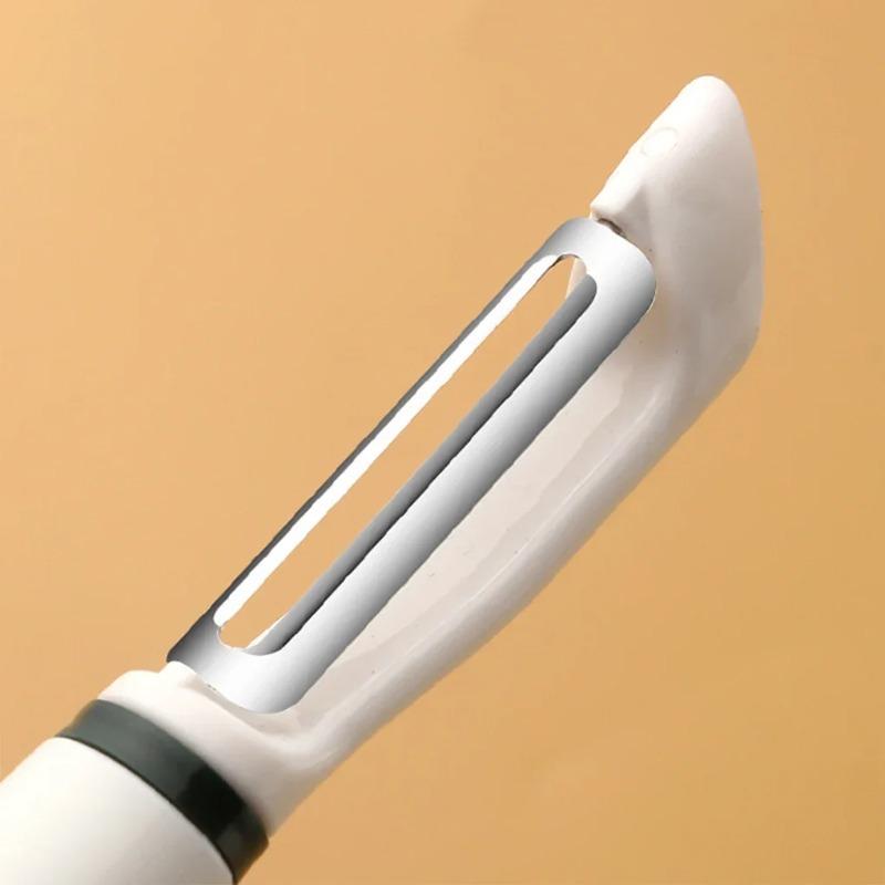 Kitchen Potato Peeler Stainless Steel Vegetables Planer Tomato Melon Ergonomic Handle Scraper Peeling Tool Green 4