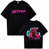 Футболка Lady Gaga The Fame Унисекс Женская Харадзюку Круглый вырез Летняя Повседневная Рубашка