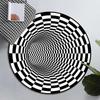 3D Illusion Rug Stereoscopic Circular Carpet Trap Pattern Floor Geometric Spiral Pads Swirl Print Optical Bottomless Mat Carpets