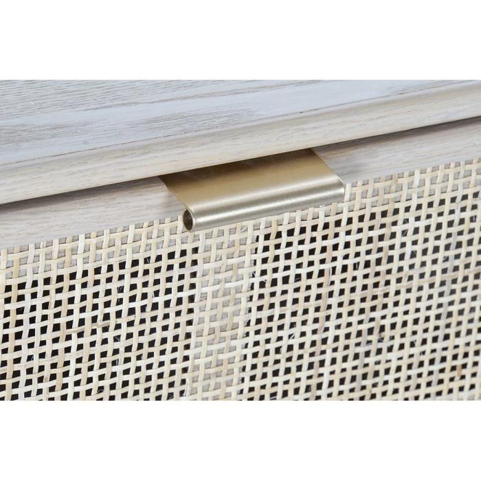 Meuble TV - Naturel - Scandinave - 120 cm - 4 tiroirs - Bois de Paulownia