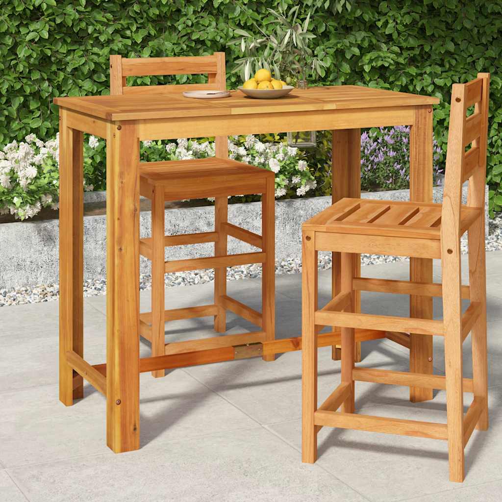 Garden Bar Table 120 x 60 x 105 cm Solid Acacia Wood