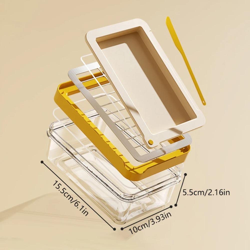 Leak Proof Butter Preservation Box Transparent Butter Slicer Box Creative Butter Keeper Lunch