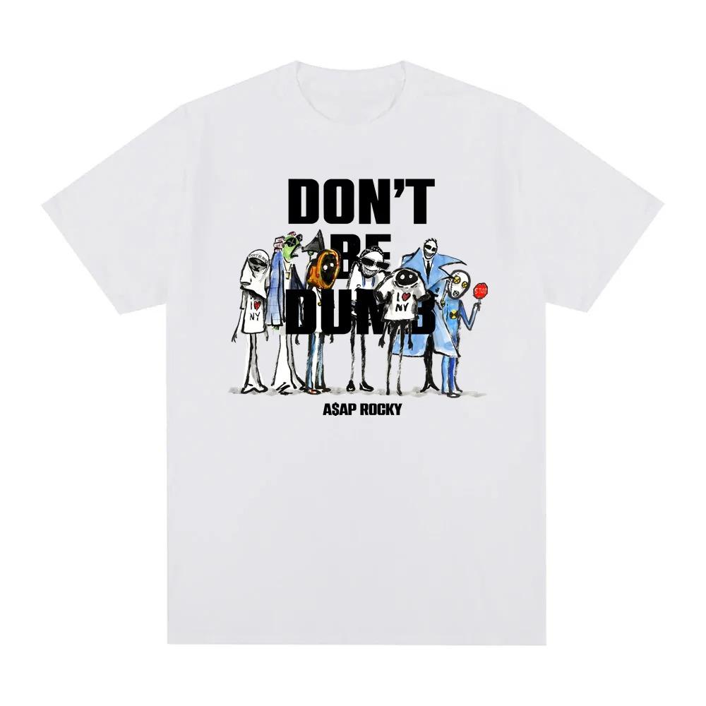 Repper AAP Rocky New Album DONT BE DUMB Graphic Print Tshirt Men Women Cotton Summer Fashion Tee Oversize Highstreet New Top