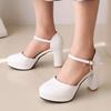 Fashion Elegant Summer Shoes For Women Sandals Green Pink White High Heels Straps D'Orsay Pumps Wedding Party Shoes Ladies Large Size 45