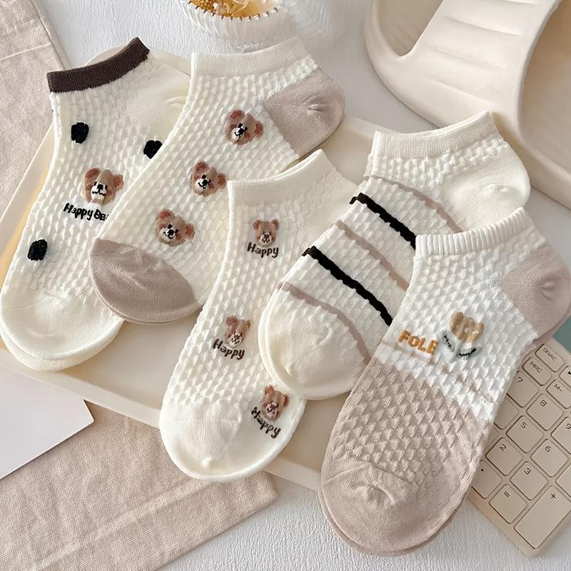 Женские короткие носки Милые носки до щиколотки для лета, весны, осени, Дышащие Стильные