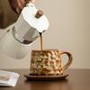 Retro Japanese Coffee Cup Handmade Old Coarse Pottery Creative Mug Medieval Latte Coffee Cup Ins Style