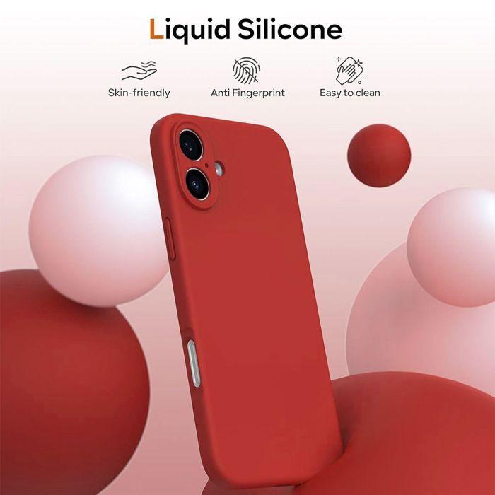 Coque de Protection - BOOLING - pour iPhone 17 Pro Max - Silicone Antichoc Slim Rouge - 2 Verres Trempés