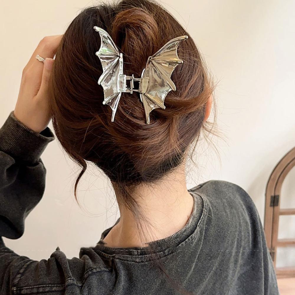 Y2k Bat Claw Clip Korean Style Bat Hairpin Gothic Bat Wing Hair Claw Streetwear