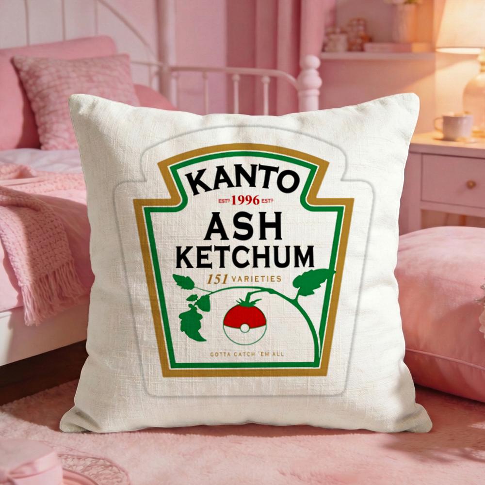 Vintage Label KKetchup Label Cushion Cover Premium Comfort Reversible Pillow Cove Two in One Design for Any Room Car Interior