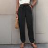 Женские повседневные брюки однотонные с эластичным поясом и завязками на шнурке, брюки с карманами