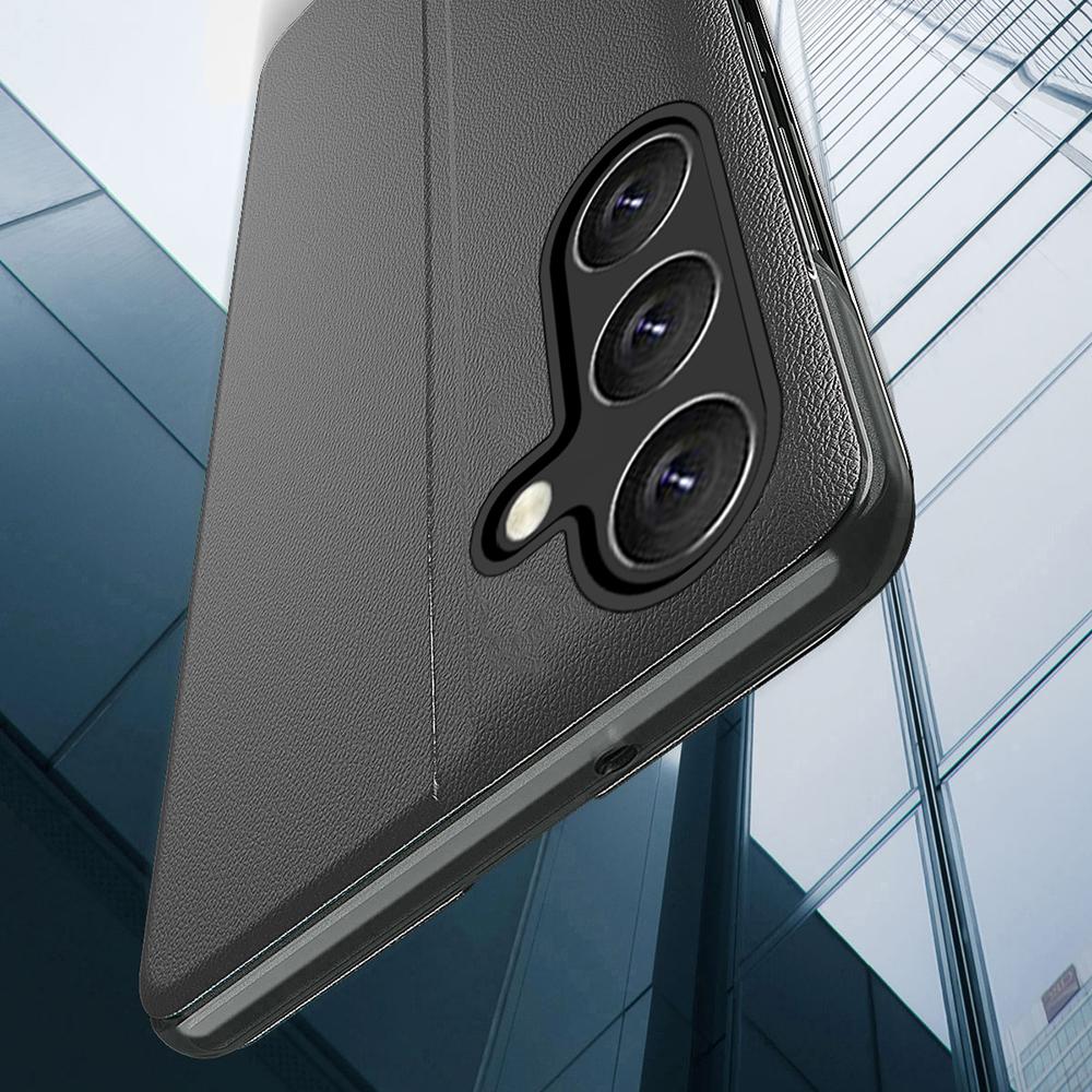 Для Samsung Galaxy S24 FE Чехол Окно просмотра Полная защита Кожаный чехол для телефона