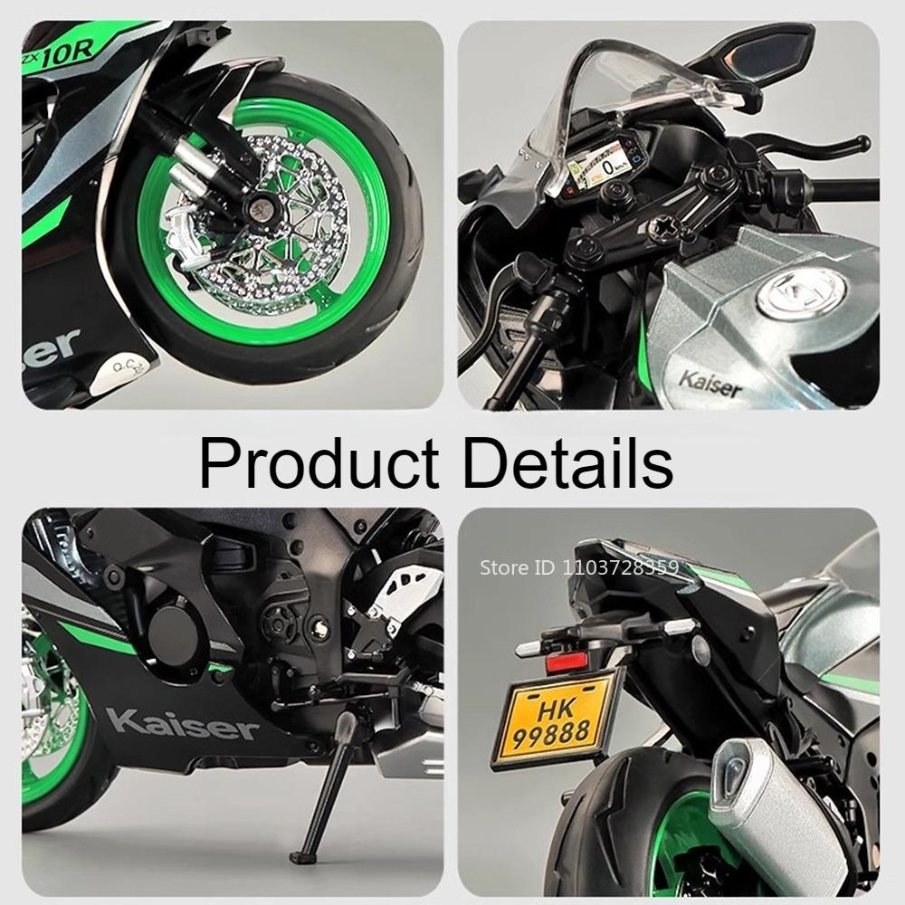 1:12 Кавасаки NIJIA ZX-10R KX450 Модель Мотоцикла Игрушки Сплав Литье под Давлением Звук Свет Амортизация Украшение Мотоциклы Подарки для Детей