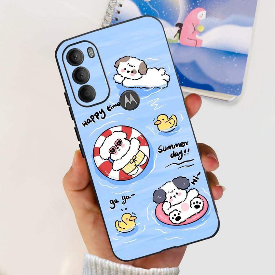 Lovely Printing Case For Motorola Moto G71 5G Soft TPU Black Silicone Back Cover For MOTO G71 G 71 5G XT2169-1 Phone Cases