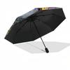 Parisian Canal Purple Blossoms Themed Automatic Opening and Closing Umbrella, Brightly Colored 8-rib Portable Umbrella, Suitable for Men and