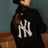 MLB Винтажная толстовка New York Yankees Американский Ретро Свободная Вышитый Логотип С Длинным Рукавом Унисекс Черный 31MTM1041-50L