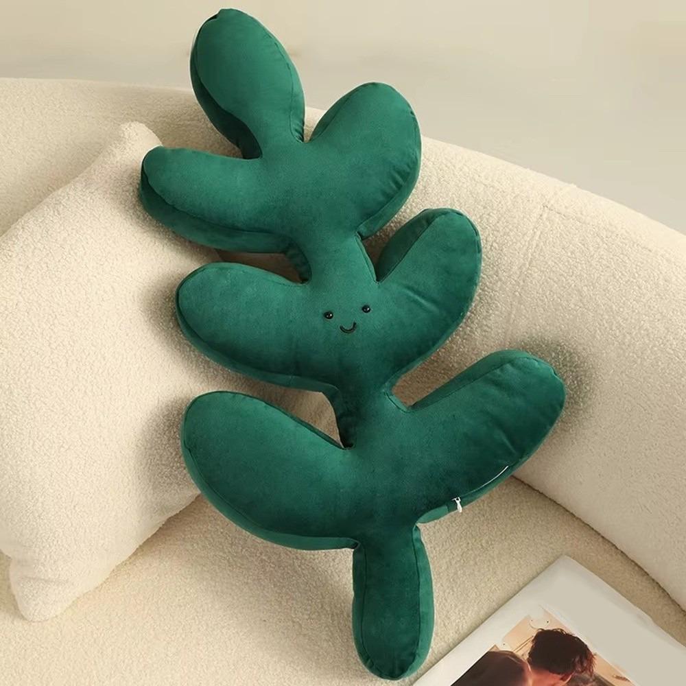 Green Plant Leaf Creative Leaf Plush Toys Back Cushion Doll Seat Pad New Adult Pillow Cushion