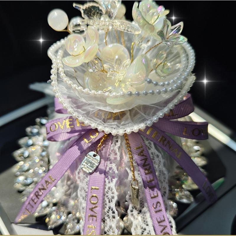 Creative Exquisite Flower Car Aromatherapy Bamboo Charcoal Deodorant Ornament For Center Console