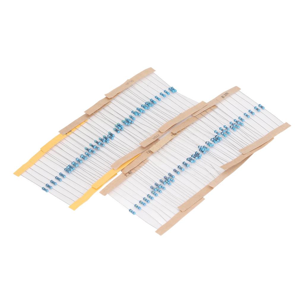 1450 Pcs Resistor Kit 1/4W 1 To 1M Ohm Metal Film Resistors Assortment Kit for Electronic Industry
