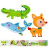 3D Cartoon Animal Sewing Kit for Beginner Kids Arts Crafts 8 Easy DIY Projects of Stuffed Animal Dolls Children Threaded Toys