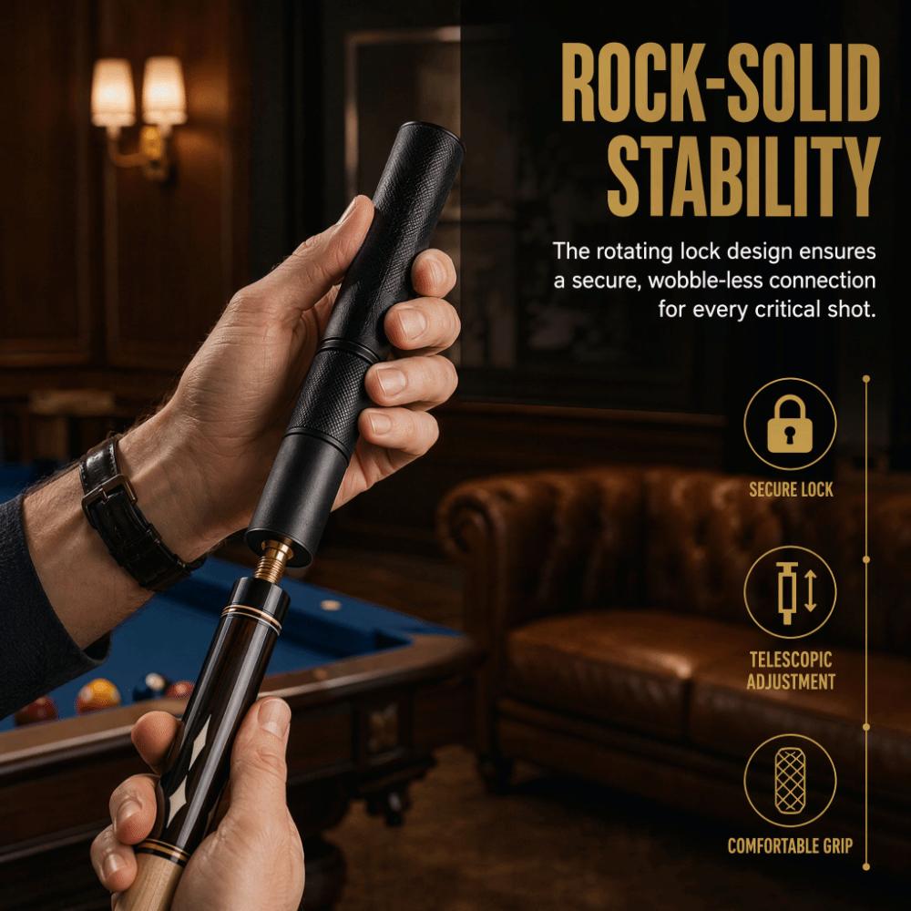 Aluminum Alloy Billiard Extender Threaded Connector Cue Lengthener Telescopic Cue Outdoor Play