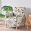 Floral Tub Chair Cover Stretch Spandex Club Armchair Slipcover For Living Room Single Sofa Covers For Study Bar Counter Hotel