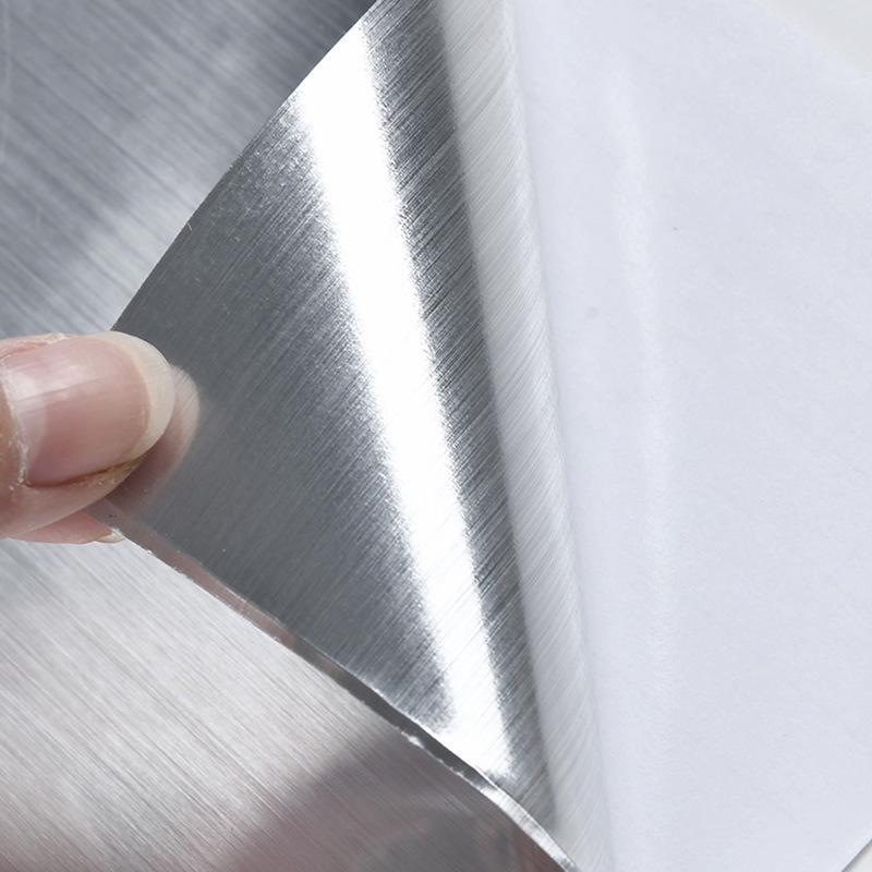 Обои в металлическом стиле, декоративная пленка для очистки и наклеивания, матовая серебряная/золотая контактная бумага, ПВХ, водонепроницаемая, бытовая техника, наклейка «сделай сам»