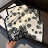 Flowers Printed 100% Mulberry Silk Scarf Fashion Women Summer Beach Small Scarves Shawl Bandana Hijab Pashmina Party Scarves