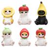 AAGWW 6-Piece Capsule Toy Cat Figurine, Complete Capsule Toy Set, Character Cat Toy Set, Decorative, Cute Figurine, Gift (C-Type 6-Piece Set)