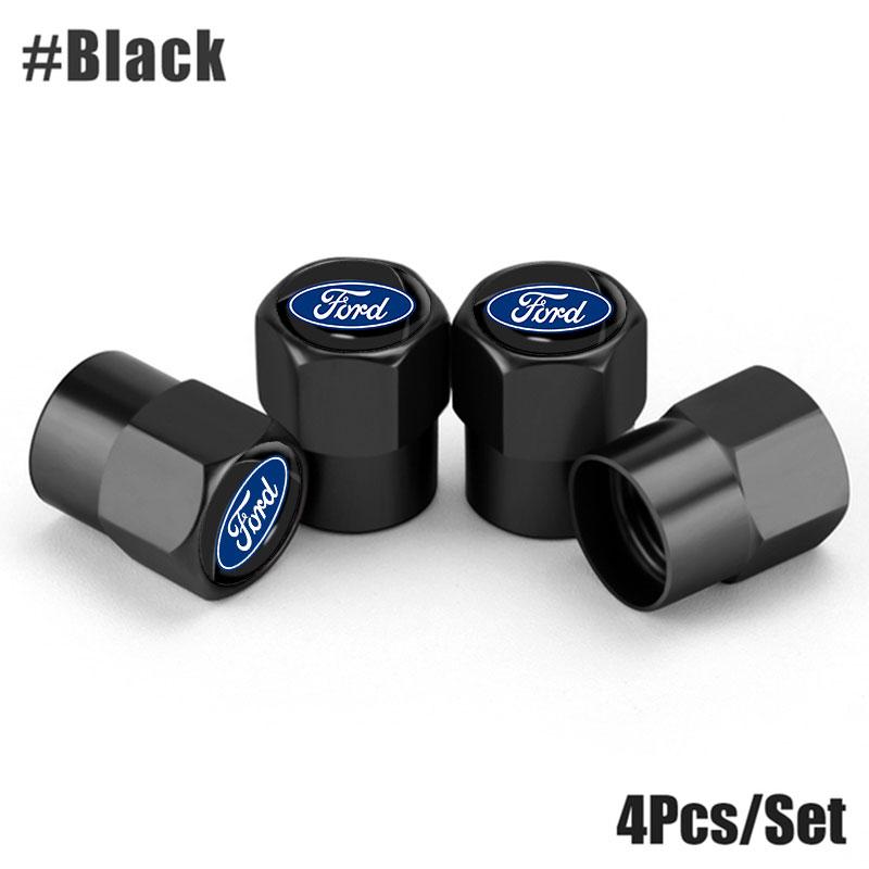 XXUI3 4Pcs/Set Car Wheel Tire Valve Caps Metal Stem Cover For Ford Escape Kuga Mondeo Ecosport Fiesta Focus 2 3 MK1 MK2 Fusion Ranger
