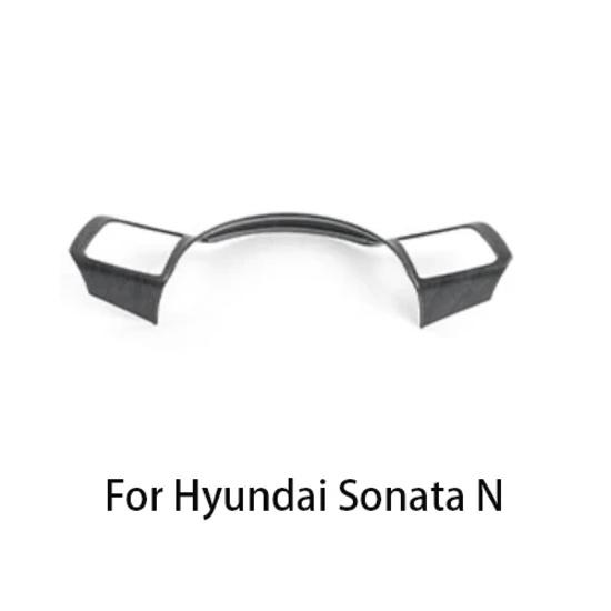 For Hyundai Sonata 2025 2026 Carbon Fiber Steering Handle Frame Cover Trim Accessories Car Tuning Supplies