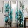 3D садовые простые стильные шторы с розовым цветком, 2 панели, детская комната для девочек, спальня, гостиная, кухня, украшение для дома, шторы