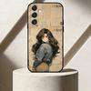 Ретро чехол для телефона в стиле Y2K для Samsung Galaxy A13, 21s, 22, 31, 32, 52, 53, 71, 72, 73, Мягкий черный чехол