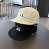 Retro Solid Color Short Brim Baseball Cap Quick-Dry Soft Top Sun Hat Adjustable Drawstring Peaked Cap Girl