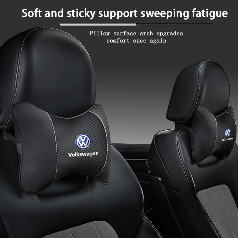 VW GTI GOLF 2026 Горячее Для VW VOLKSWAGEN Кожаное Автомобильное Сиденье Подголовник Пена с Памятью Комфорт Подушка для Шеи Автомобильные Интерьеры Для Volkswagen V