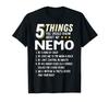 Funny 5 Things Grandpa Nemo Shirt Crazy Gift Idea T-Shirt