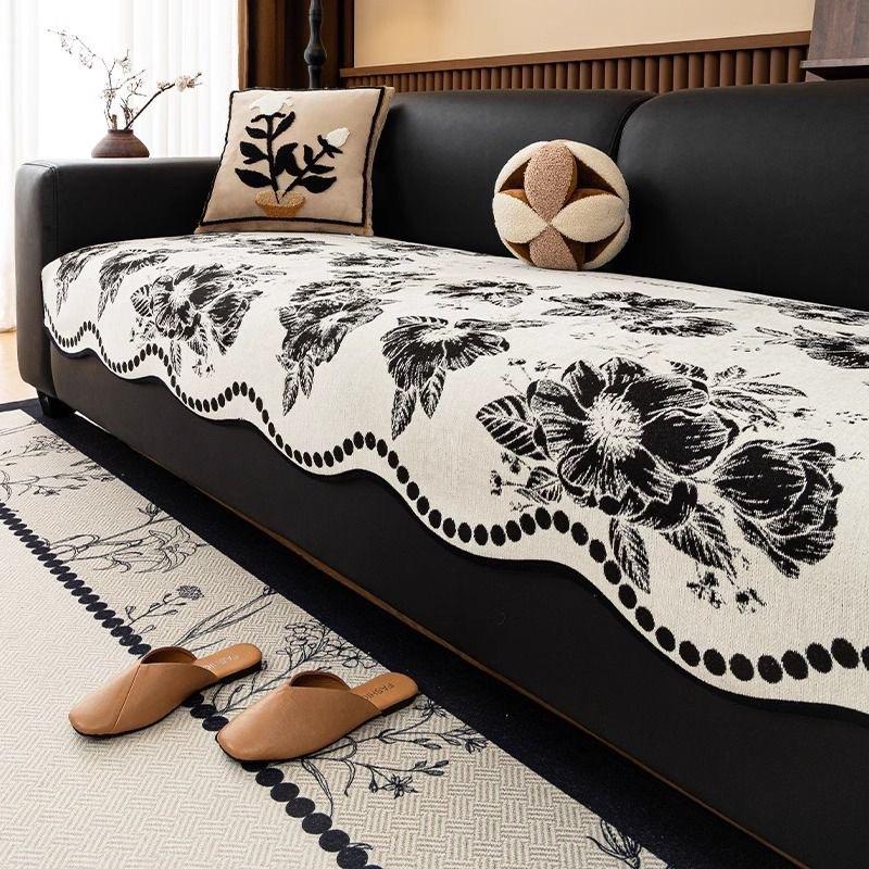 Special-Shaped Sofa Cushion Light Luxury High-End Sense New Four-Season Universal Non-Slip Leather Sofa Seat Cushion Cover Cloth Towel