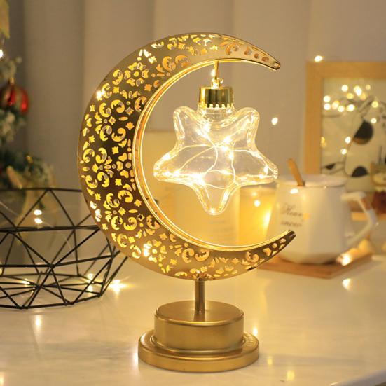 Decorative Table Lamp Soft Warm Glow Battery Operated Energy Saving Festival Moon Lamp LED Night Light