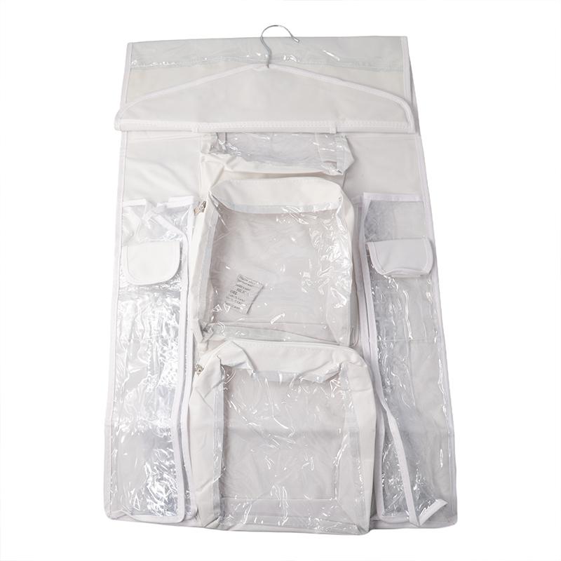 Большой бытовой прозрачный подвесной органайзер для хранения одежды для экономии места