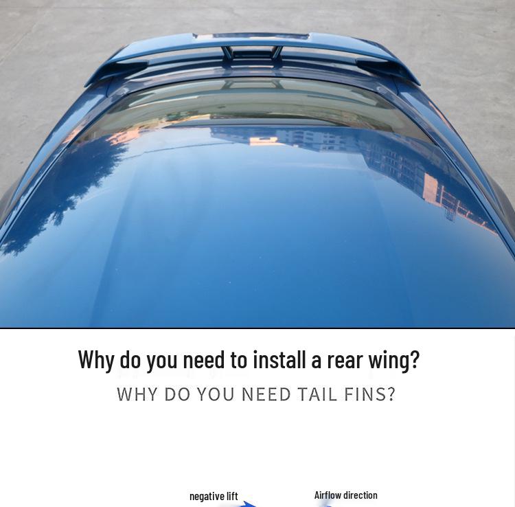 15-23 Ford Mustang GT Trunk Spoiler: ABS Tail Wing