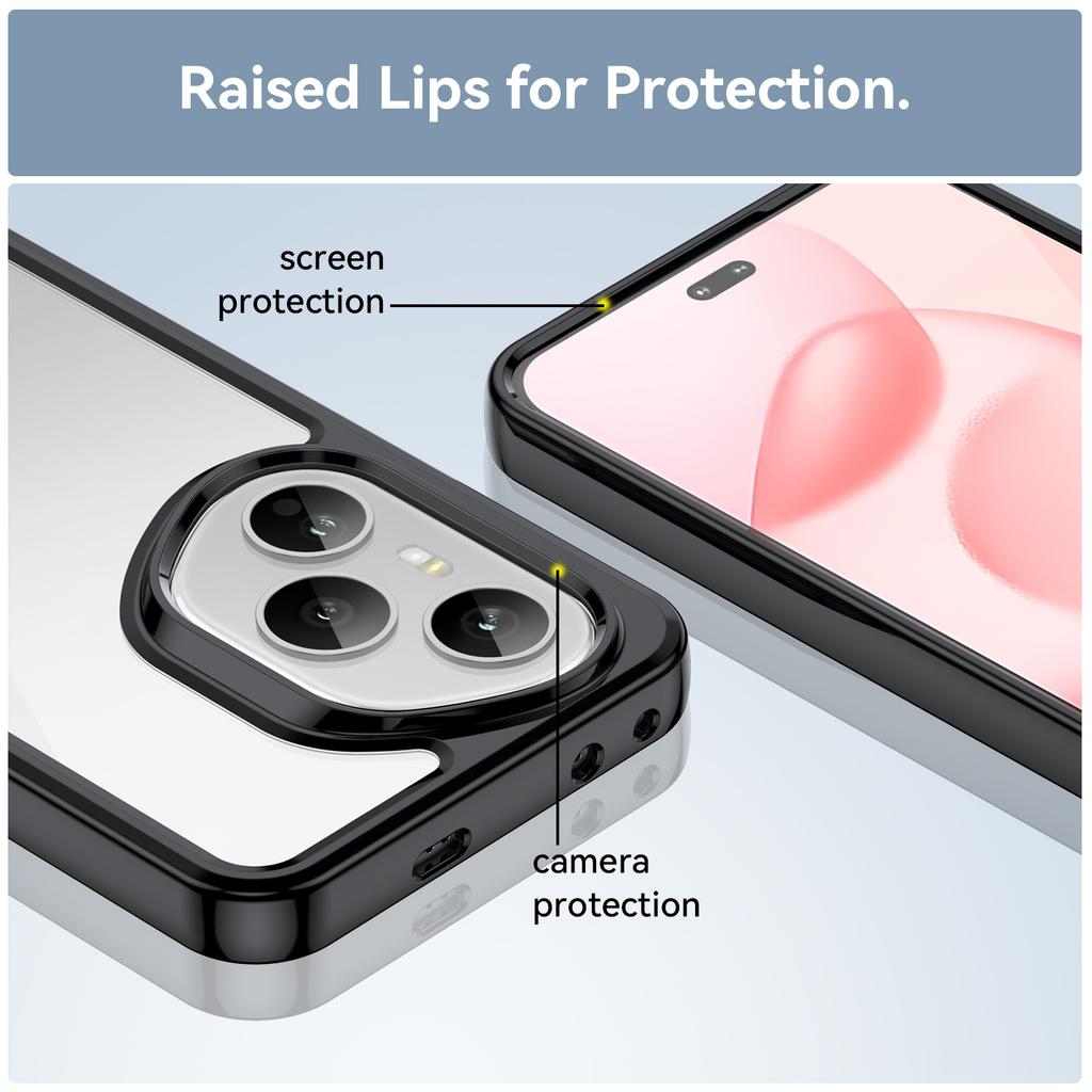 Для Honor 400 Pro 5G (Глобальный) Чехол для телефона WANLONFENG Серия XC TPU Акриловая крышка с закаленным стеклом (Большое отверстие для линзы)