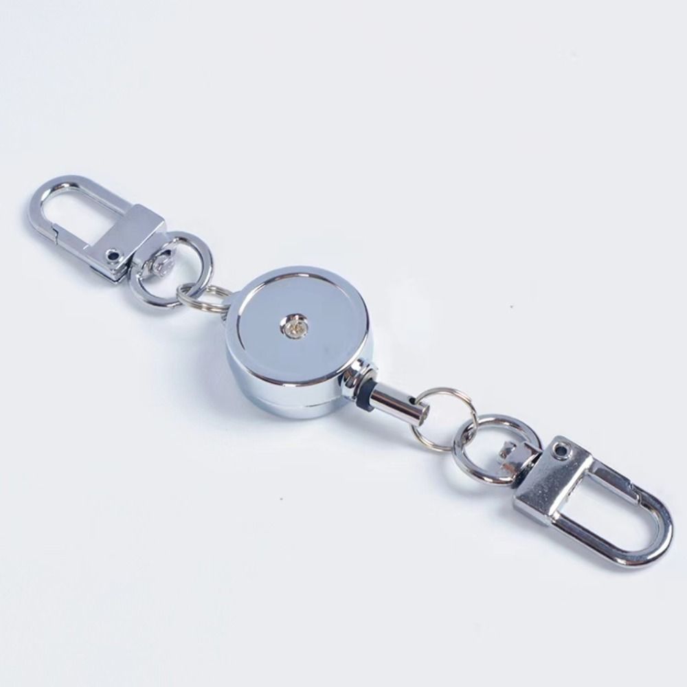 Metal Easy-to-pull Buckle Rope Elastic Elastic Keychain New Retractable Key Ring Doctors/Nurses