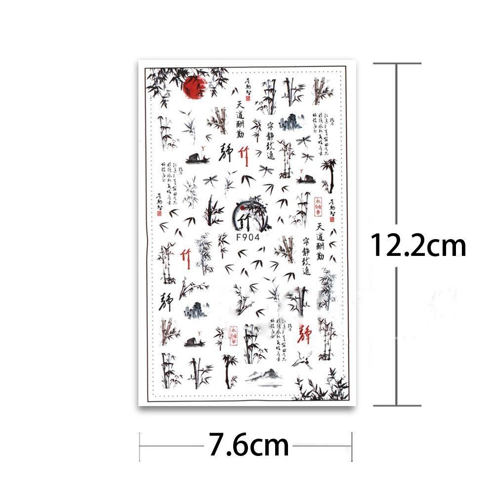 Древняя поэзия Китайские стили Наклейки для дизайна ногтей Маникюрная декорация Наклейки для ногтей Декор для дизайна ногтей