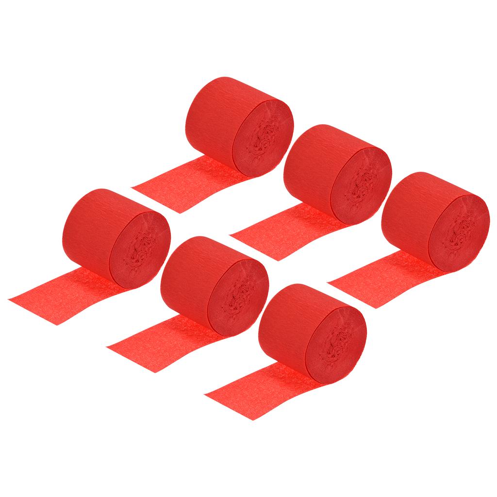 3/6pcs Vibrant Crepe Paper Streamers Party Streamer Decorations 1.37" for Various Birthday Party Wedding Festival Decorations