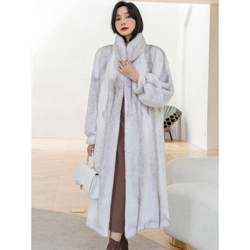 Мех осень/зима теплая мода искусственный мех искусственная норка длинный капюшон шуба женское пальто