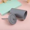 Candy Color Double-layer Plastic Straw Cup Coffee Cup Plastic Frosted Handy Water Cup Easy To Carry Straw Kettle Sports Bottle