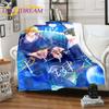 Sasaki and Miyano Flannel Blankets Anime Throw Blanket for Bed Livingroom Sofa Campus Cartoon Blankets Homosexual Love Blanket