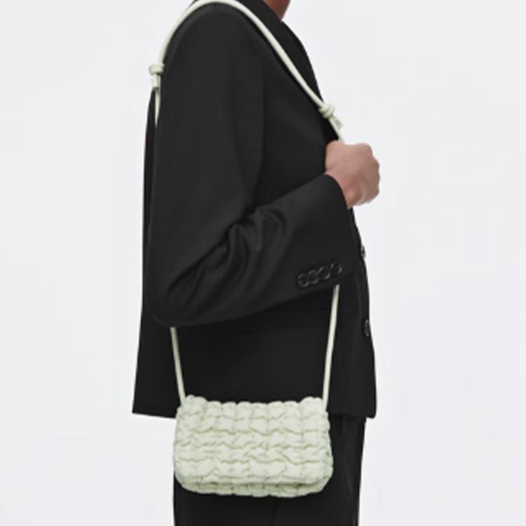 COS Fashionable Versatile Portable Polyester Crossbody Bag Small Women bags Light-Green 1248879005