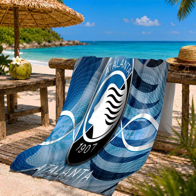 Atalanta Fc Crest Beach Towel Microfiber Beach Towel, Lightweight and Quick-Dry, for Summer Travel, Swimming Pool Fan Birthday Gift